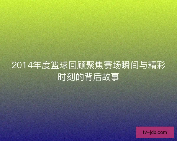 2014年度篮球回顾聚焦赛场瞬间与精彩时刻的背后故事