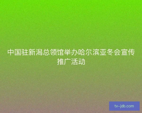 中国驻新潟总领馆举办哈尔滨亚冬会宣传推广活动 中国驻新潟总领馆举办哈尔滨亚冬会宣传推广活动